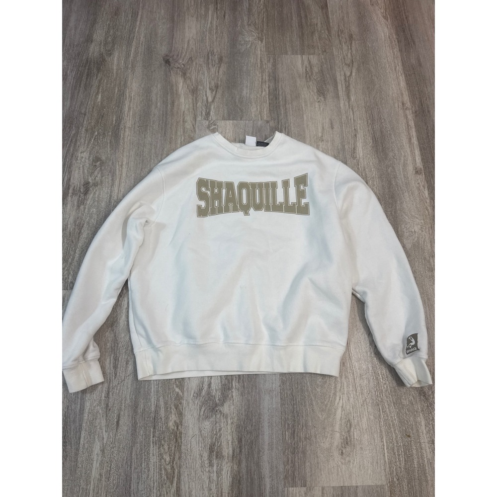 Zara Shaq Shaquille O'Neal Basketball‎ Graphic Sweatshirt Cream Mens Large